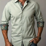 Men's Shirt - Tailored Button-Up - Theo - product view 4