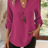 Women's Blouse - V-Neck - Corinne - product view 24