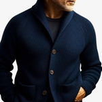 Men's Cardigan - Tailored Button-Front Knit - Elliot - product view 10