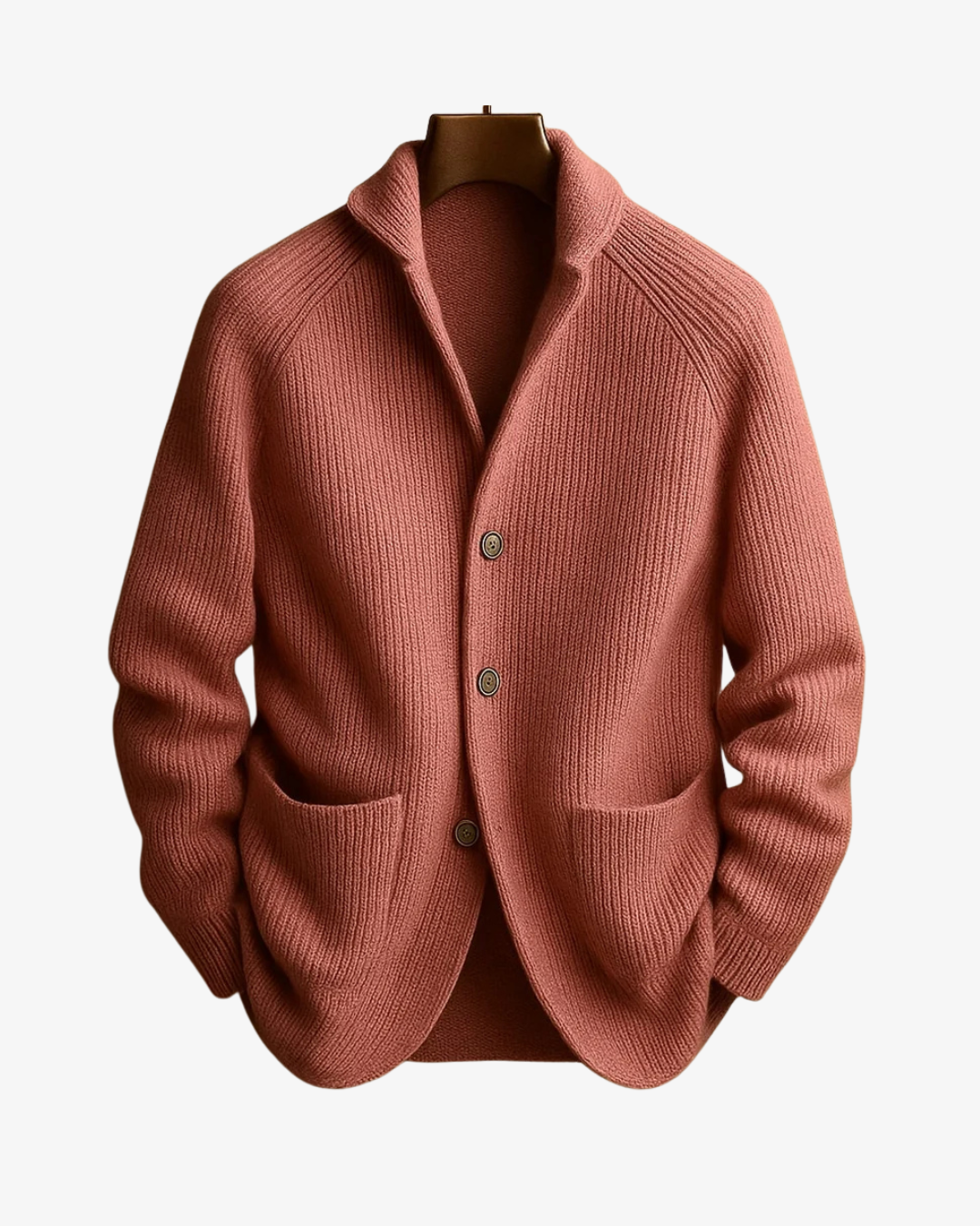 Men's Cardigan - Tailored Button-Front Knit - Elliot - product view 7