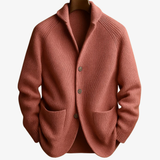 Men's Cardigan - Tailored Button-Front Knit - Elliot - product view 7