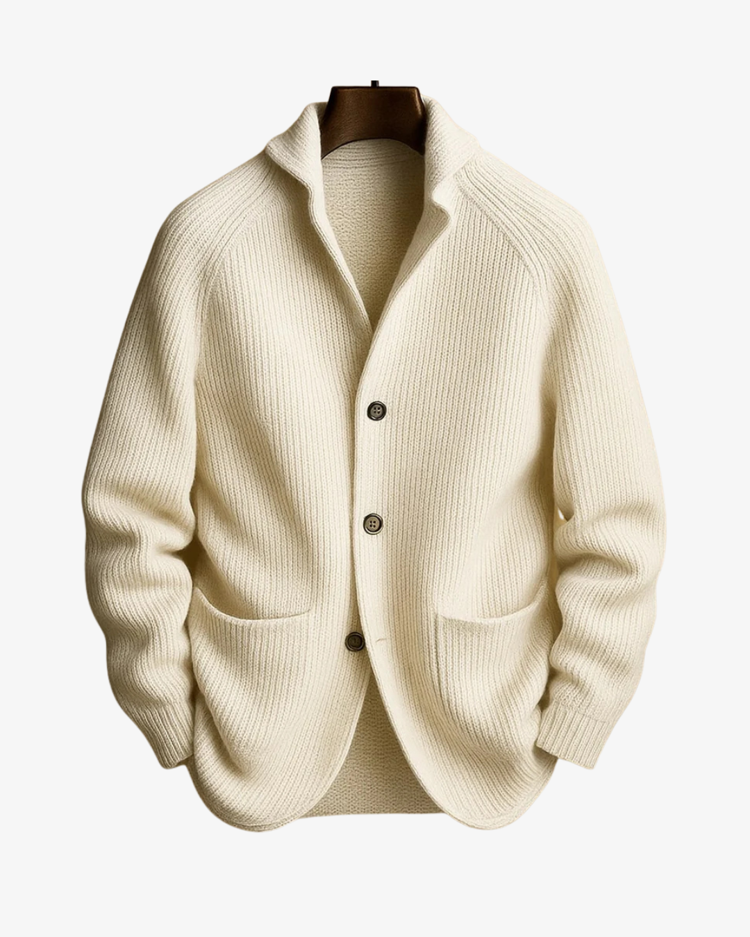 Men's Cardigan - Tailored Button-Front Knit - Elliot - product view 4