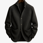 Men's Cardigan - Tailored Button-Front Knit - Elliot - product view 2