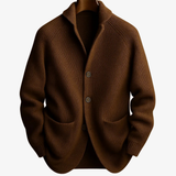 Men's Cardigan - Tailored Button-Front Knit - Elliot - product view 3