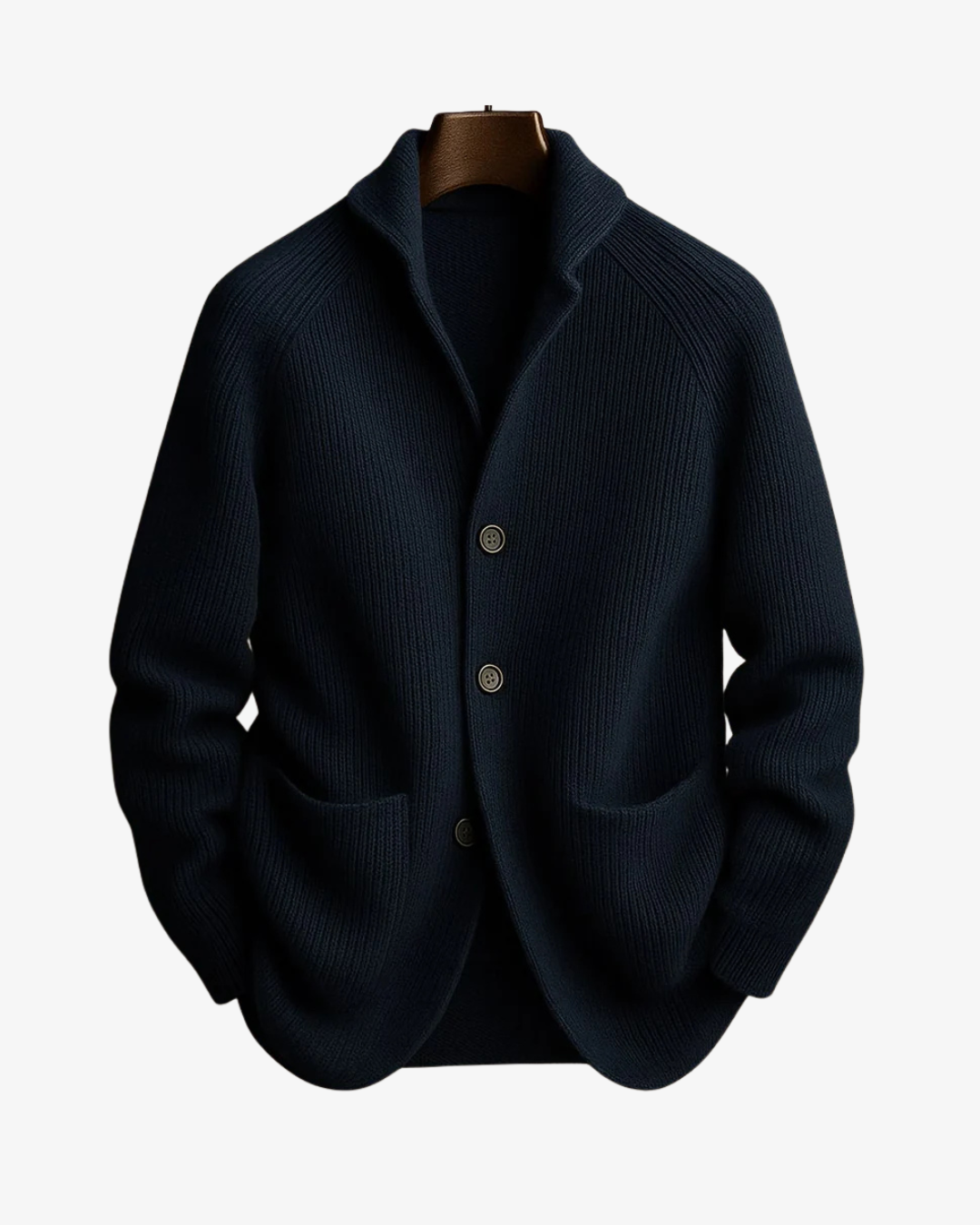 Men's Cardigan - Tailored Button-Front Knit - Elliot - product view 6