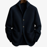 Men's Cardigan - Tailored Button-Front Knit - Elliot - product view 6