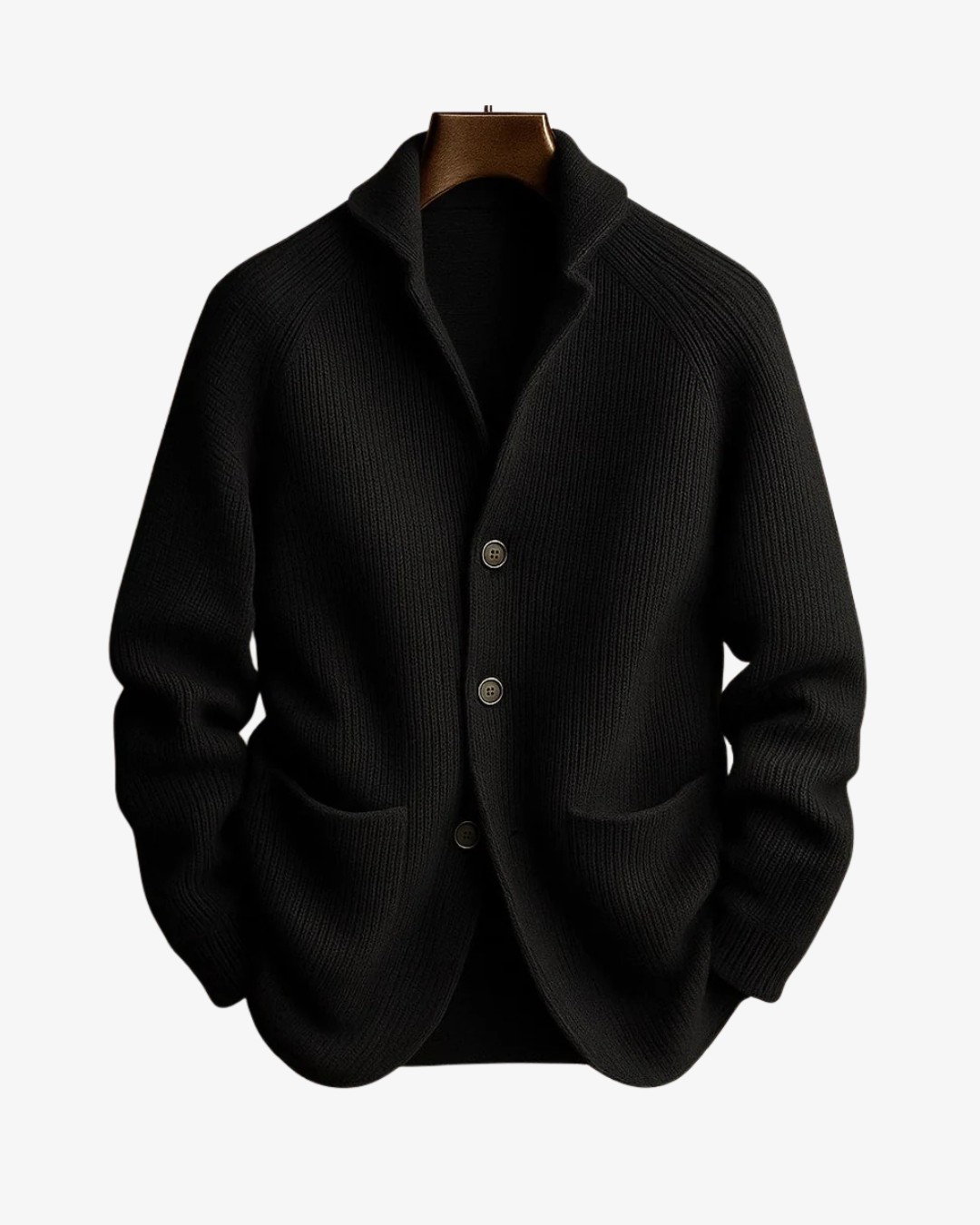 Men's Cardigan - Tailored Button-Front Knit - Elliot - product view 5