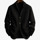 Men's Cardigan - Tailored Button-Front Knit - Elliot - product view 5