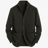 Men's Cardigan - Tailored Button-Front Knit - Elliot - product view 1