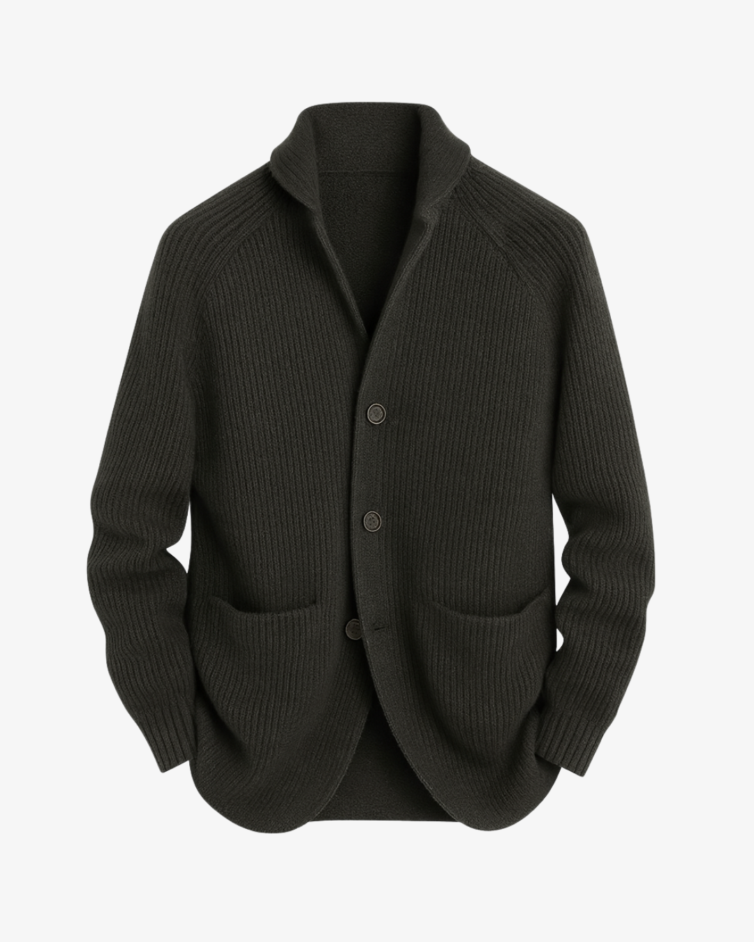 Men's Cardigan - Tailored Button-Front Knit - Elliot - product view 1