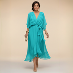 Women's Dress - Chiffon V-Neck - Abigail - product view 5