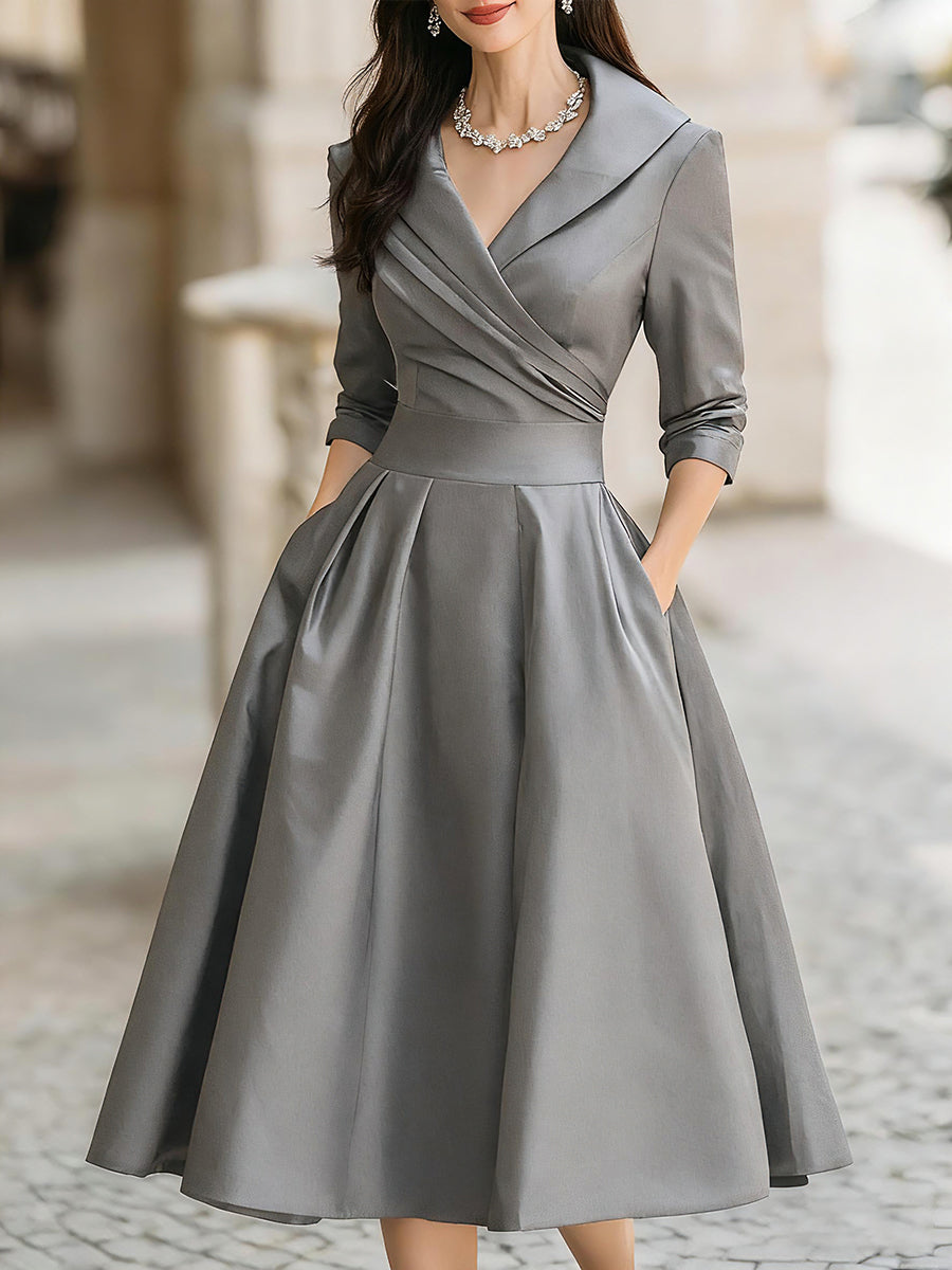 Women's Dress - V-Neck Evening - Coraline - product view 9