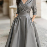 Women's Dress - V-Neck Evening - Coraline - product view 9