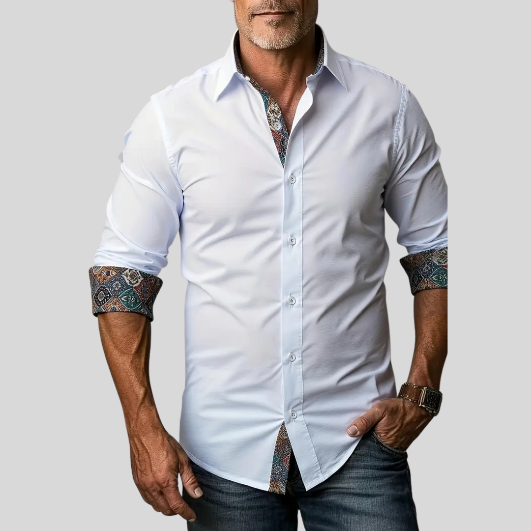 Men's Shirt - Tailored Button-Up - Theo - product view 1