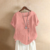Women's Blouse - Button Detail Summer - Olivia - product view 11