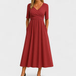 Women's Midi Dress - Graceful Pleated - Maddison - product view 6
