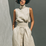 Women's Two-Piece Set - Tank Top and Loose Trousers Set - Maria - product view 6