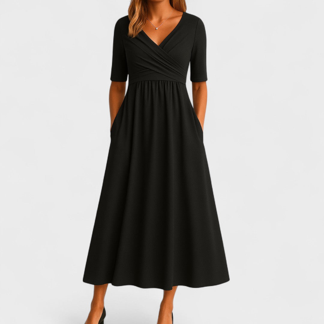 Women's Midi Dress - Graceful Pleated - Maddison - product view 2