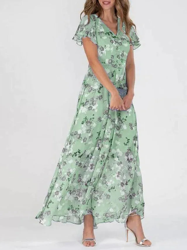 Women's Dress - Floral Short Sleeve - Lilia - product view 5
