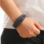 Men's Clothing - Braided Viking Bracelet - Nolan - product view 4