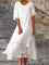 Women's Dress - Double-Layer Short-Sleeved - Senna - product view 1
