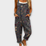 Women's Jumpsuit - Retro Floral Print - Noelle - product view 1