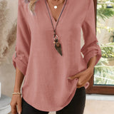 Women's Blouse - V-Neck - Corinne - product view 21