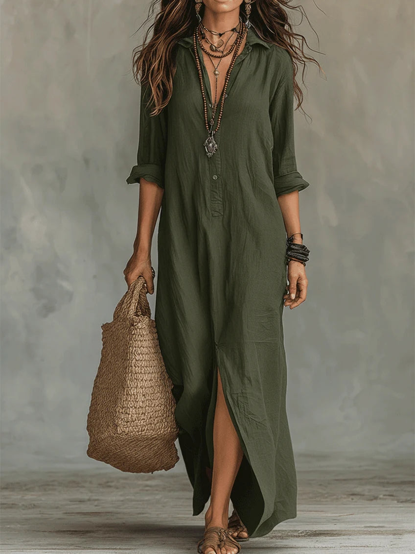 Women's Maxi Dress - Silhouette - Shirley - product view 7