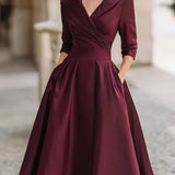 Women's Dress - V-Neck Evening - Coraline - product view 6