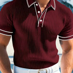 Men's Shirt - Color-Blocked Short Sleeve Polo - Logan - product view 2