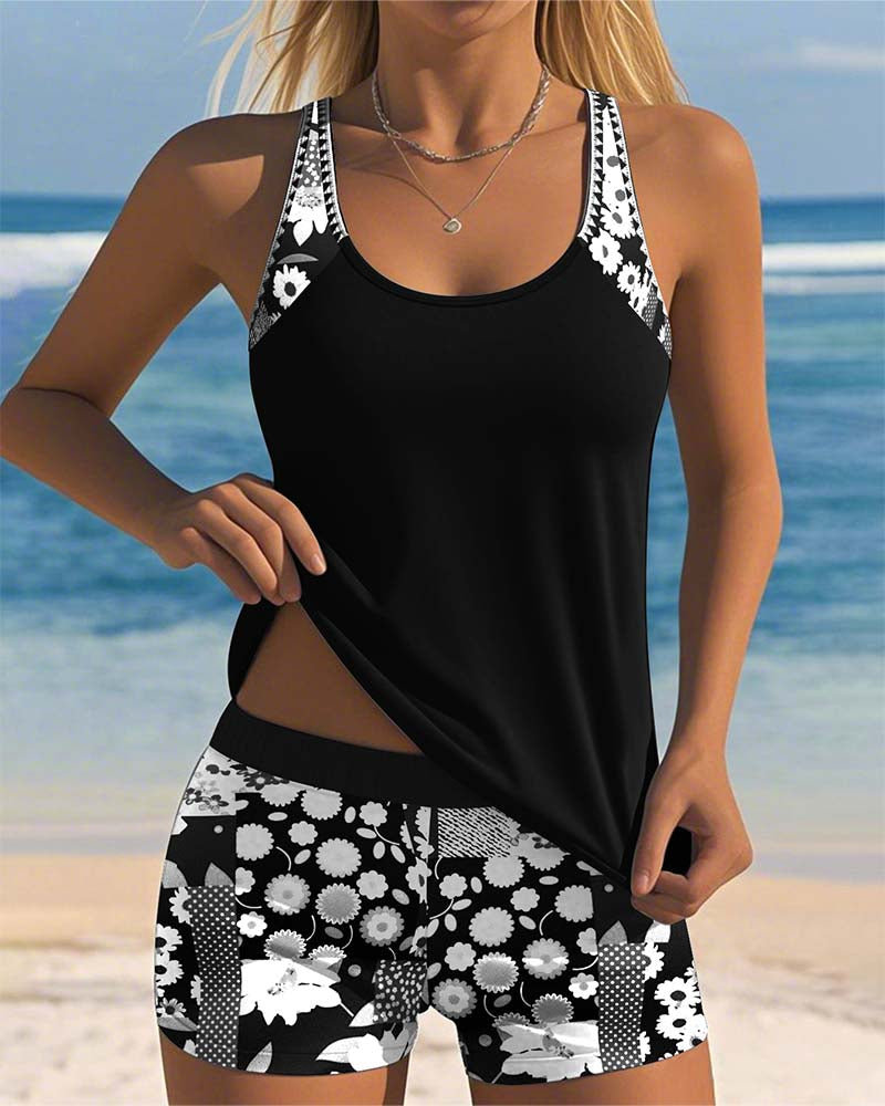 Women's Two-Piece Set - Printed Swimsuit Set - Stella - product view 7