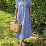 Women's Midi Dress - Casual Stripe - Maggie - product view 1