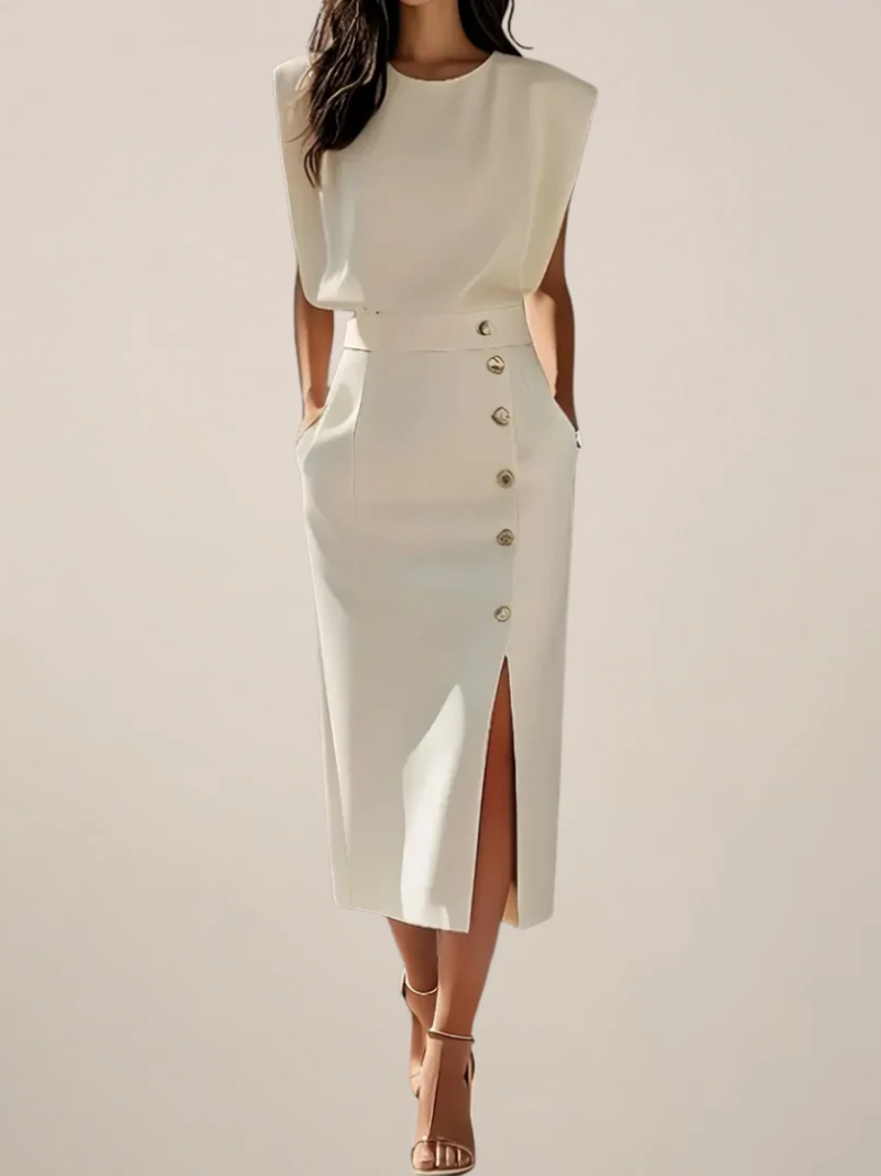 Women's Midi Dress - with Side Slit - Dalia - product view 1