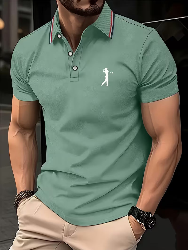 Men's Shirt - Casual Short-Sleeve Golf Printed - Arnold - product view 14