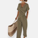 Women's Jumpsuit - Draped Bow Detail - Madison - product view 2