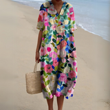 Women's Dress - Floral V-Neck - Stella - product view 1