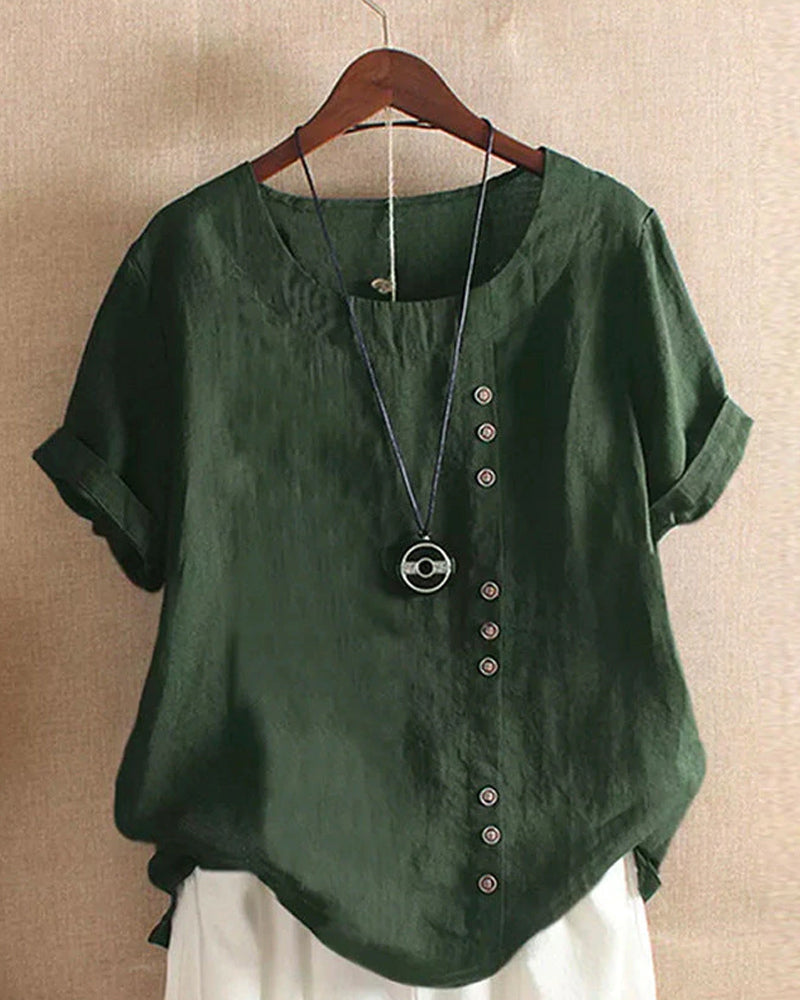 Women's Blouse - Button Detail Summer - Olivia - product view 6