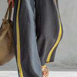 Women's Two-Piece Set - Sleeveless and Wide Trouser Set - Layla - product view 4