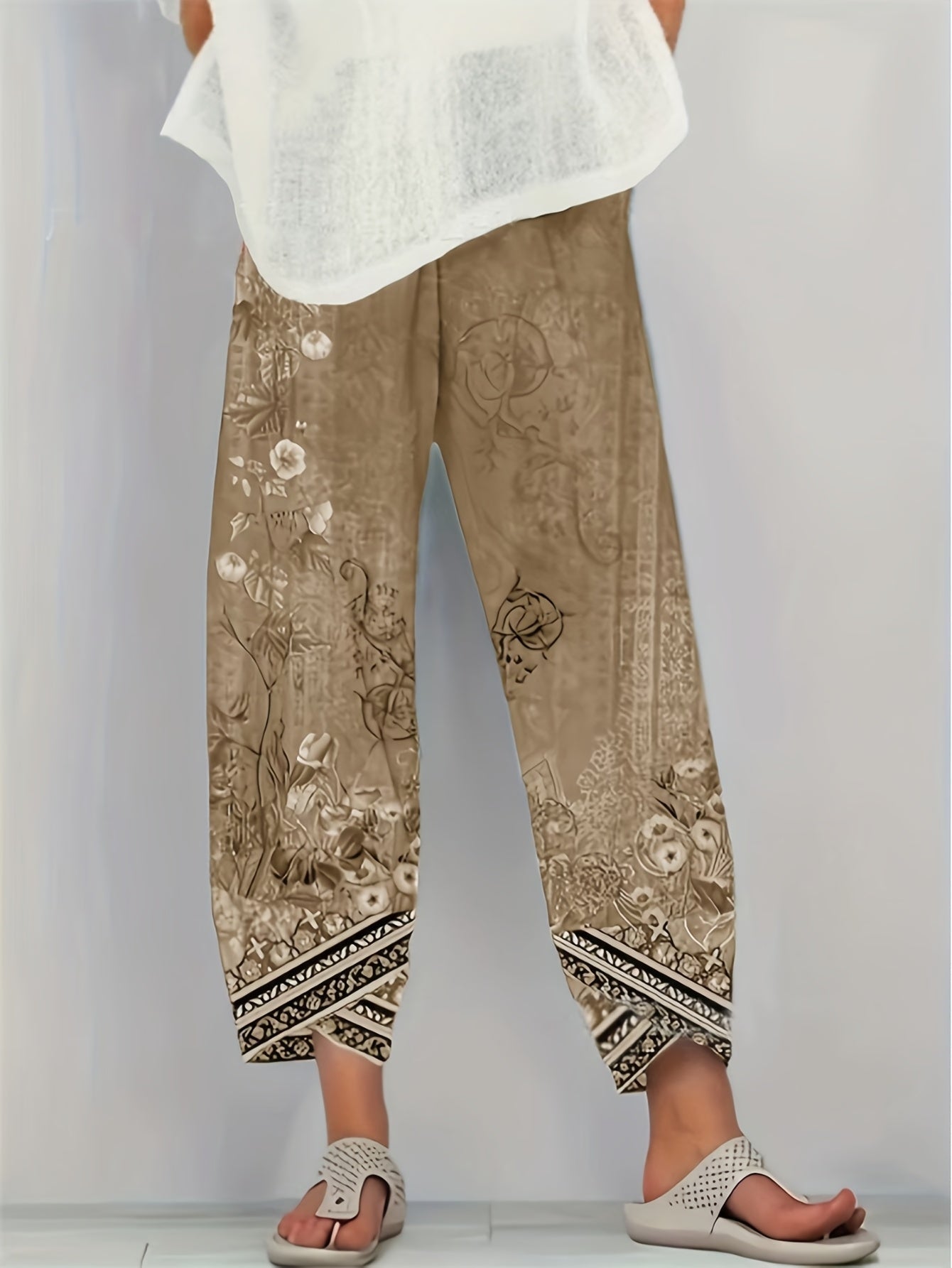 Women's Trousers - Botanical Cropped - Meredith - product view 3