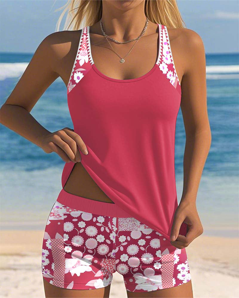 Women's Two-Piece Set - Printed Swimsuit Set - Stella - product view 9