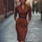 Women's Dress - Collar Belted - Vivian - product view 7