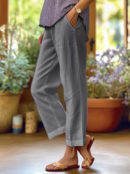 Women's Trousers - Casual with Pockets - Ashley - product view 4