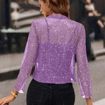 Women's Jacket - Shimmer Cropped - Elaine - product view 9