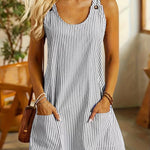 Women's Dress - Casual Striped Round Neck - Anna - product view 5
