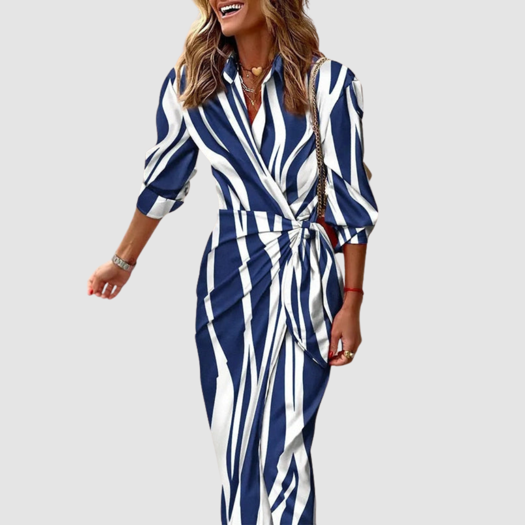 Women's Dress - Striped - Celeste - product view 4