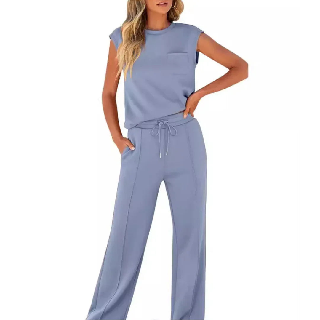 Women's Two-Piece Set - Casual Summer Soft Lounge Set - Emery - product view 4