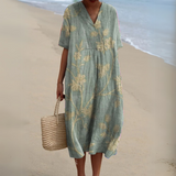 Women's Dress - Floral V-Neck - Stella - product view 4
