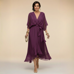 Women's Dress - Chiffon V-Neck - Abigail - product view 8