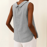 Women's Top - Casual Sleeveless Roll Collar - Harlow - product view 2
