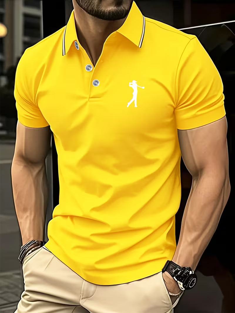 Men's Shirt - Casual Short-Sleeve Golf Printed - Arnold - product view 4